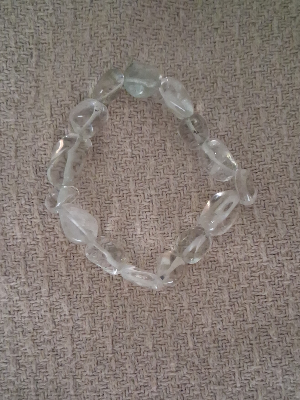 3/$10 Natural Clear Quartz Bead Stretch Bracelet - Women Jewelry